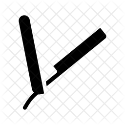 256x256 Straight Razor Icon Of Glyph Style