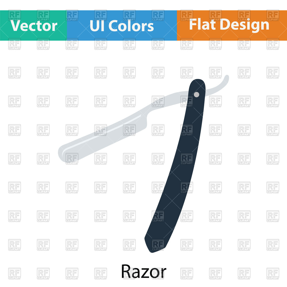 1200x1200 Flat Color Design Of Razor Icon In Ui Colors Vector Image Of Icons