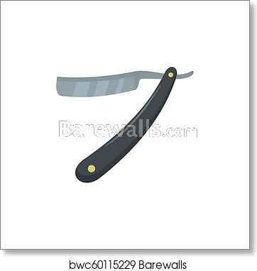 362x382 Old Type Razor Icon, Flat Style, Art Print Barewalls Posters