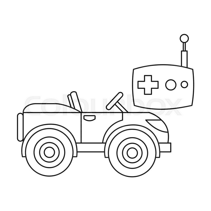 800x800 Rc Car Icon In Outline Style Isolated Stock Vector Colourbox