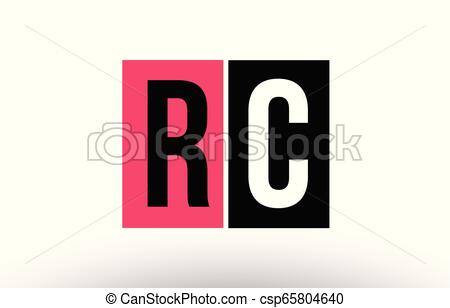 450x308 Pink Black White Alphabet Letter Rc R C Logo Combination Icon