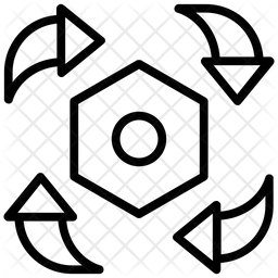 256x256 Molecule Reaction Icon Of Line Style