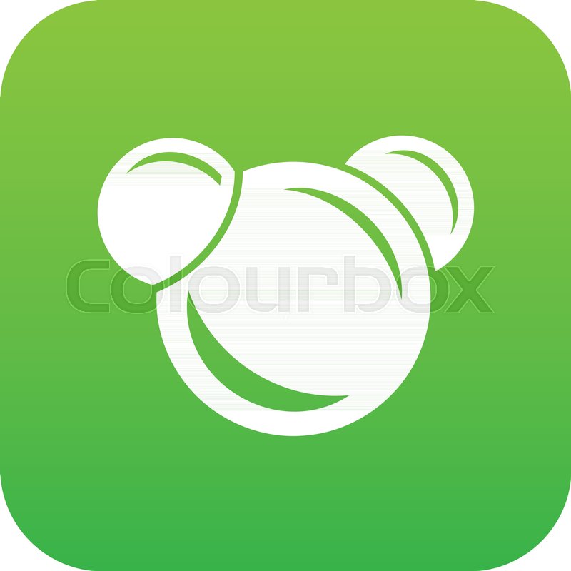 800x800 Molecule Reaction Icon Green Vector Stock Vector Colourbox