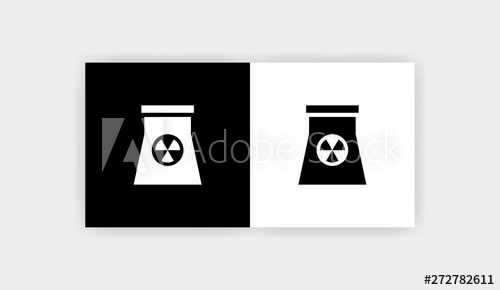 500x290 Nuclear Reactor Icon Flat Graphic Design