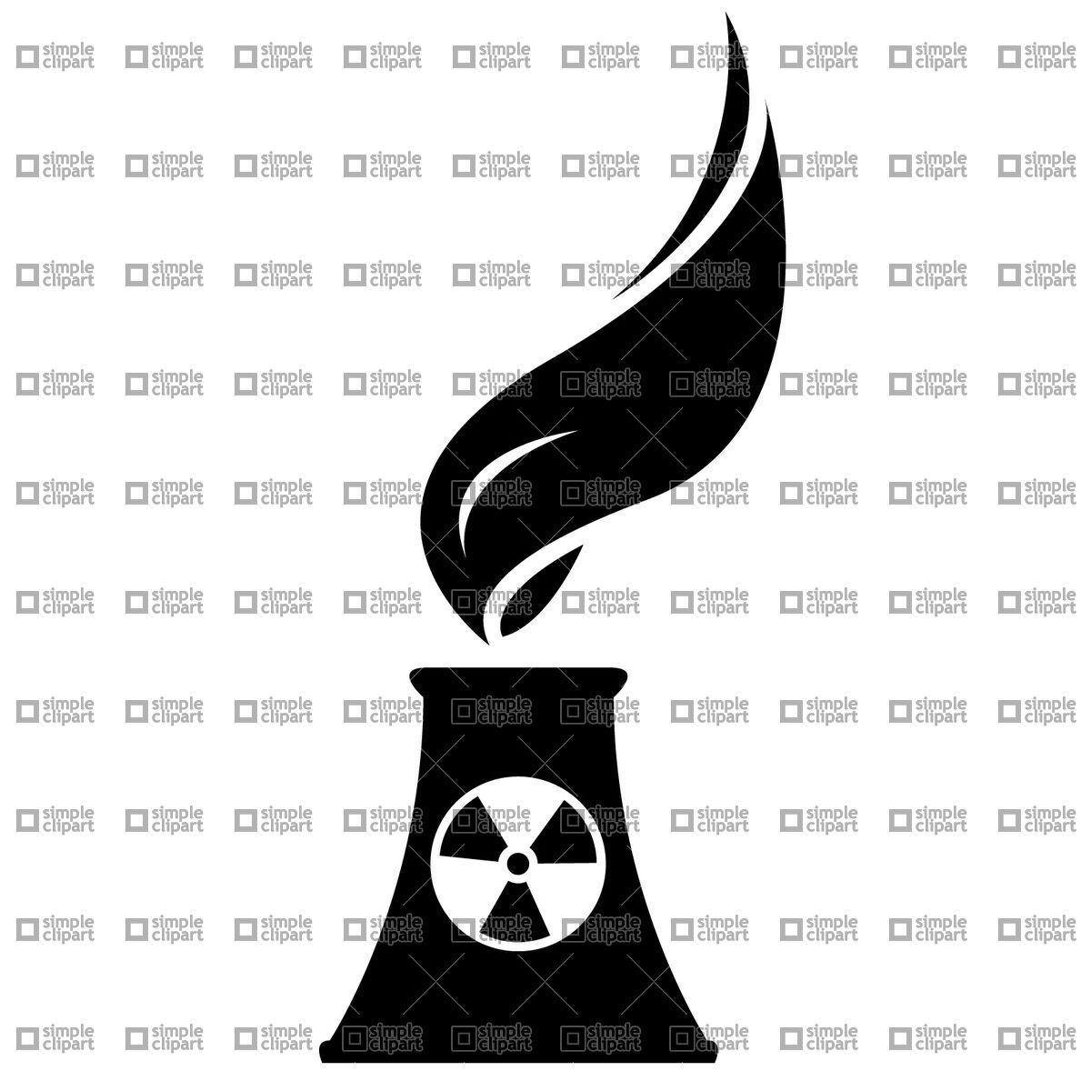 1200x1200 Nuclear Energy Logo Reactor Icon, Vector Clipart