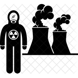256x256 Nuclear Reactor Icon Of Glyph Style