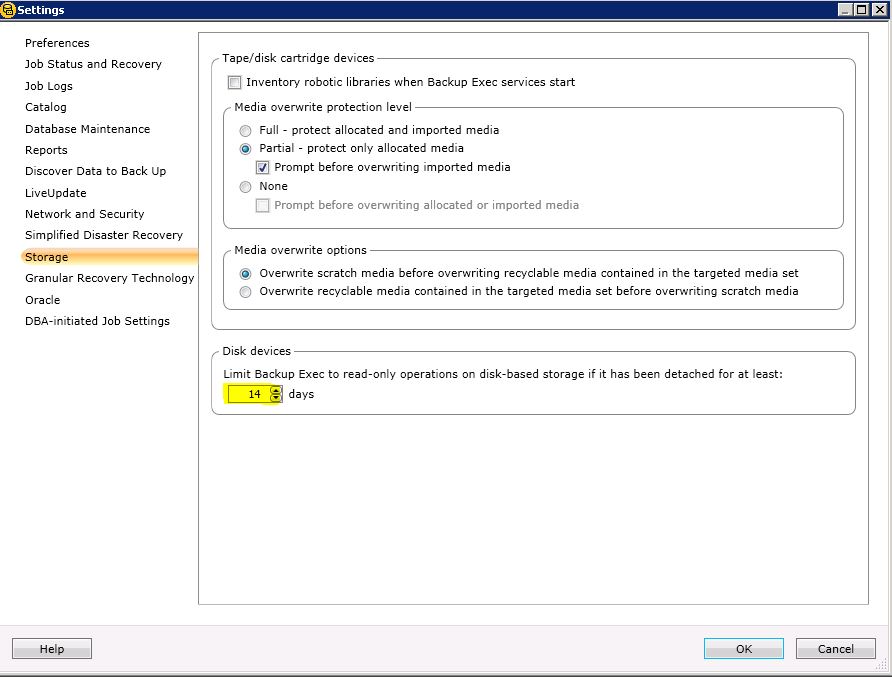892x677 Removable Disks In Backup Exec Go Into Read Only Mode