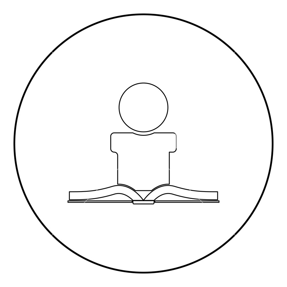 Man Reading Book Icon Black Color In Circle Or Round Vector 1000x1000 Man Reading Book Icon Black Color In Circle Or Round Vector