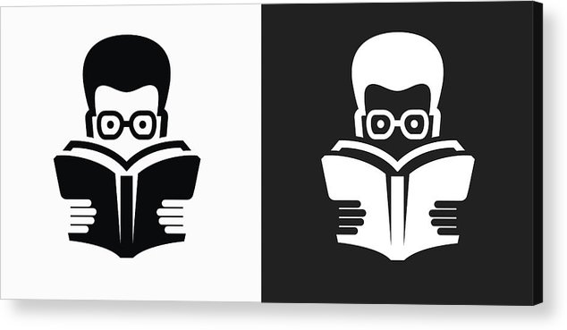 Reading Book Icon On Black And White Vector Backgrounds Acrylic 634x369 Reading Book Icon On Black And White Vector Backgrounds Acrylic