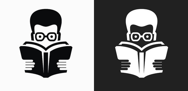 Reading Book Icon On Black And White Vector Backgrounds Art Print 600x292 Reading Book Icon On Black And White Vector Backgrounds Art Print