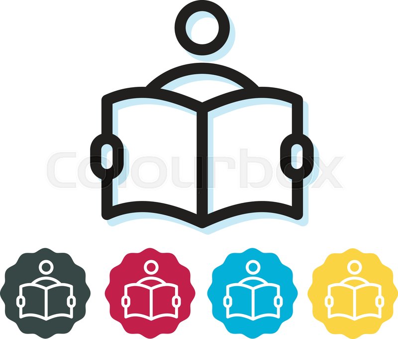 Student Reading Book Icon As Stock Vector Colourbox 800x680 Student Reading Book Icon As Stock Vector Colourbox