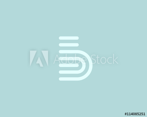 500x400 Line Letter B Logotype Abstract Moving Airy Logo Icon Design