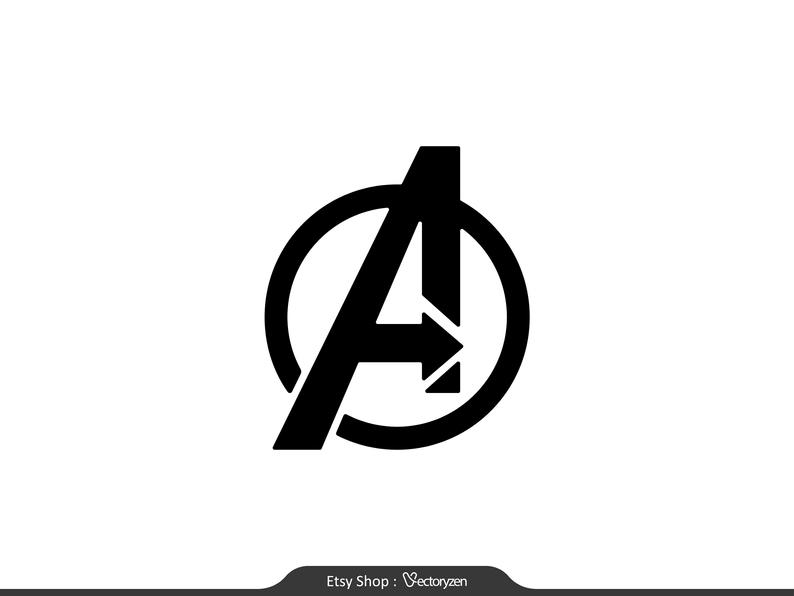 794x596 Avengers Symbol Marvel Logo Isolated Vector Icon Ready For Etsy