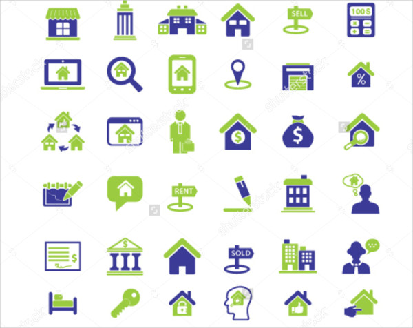 600x476 Real Estate Icons