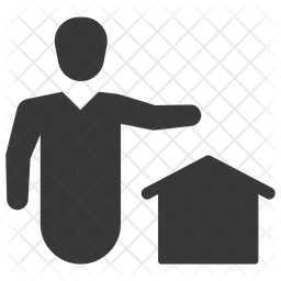 256x256 Real Estate Agent Icon Of Glyph Style