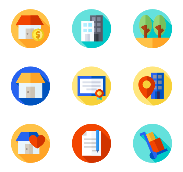 600x564 Real Estate Agent Icons