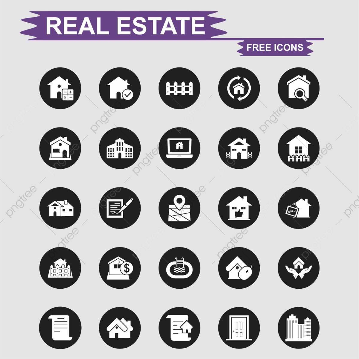 1200x1200 Real Estate Icons Set Vector, Icon, Estate, Apartment Png