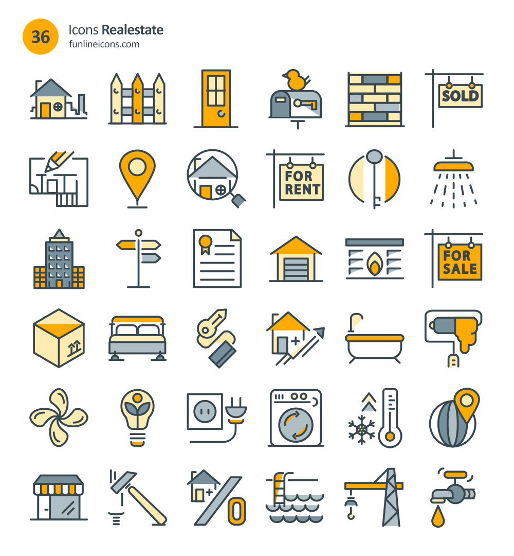 1000x1080 Home Appliance And Real Estate Icons