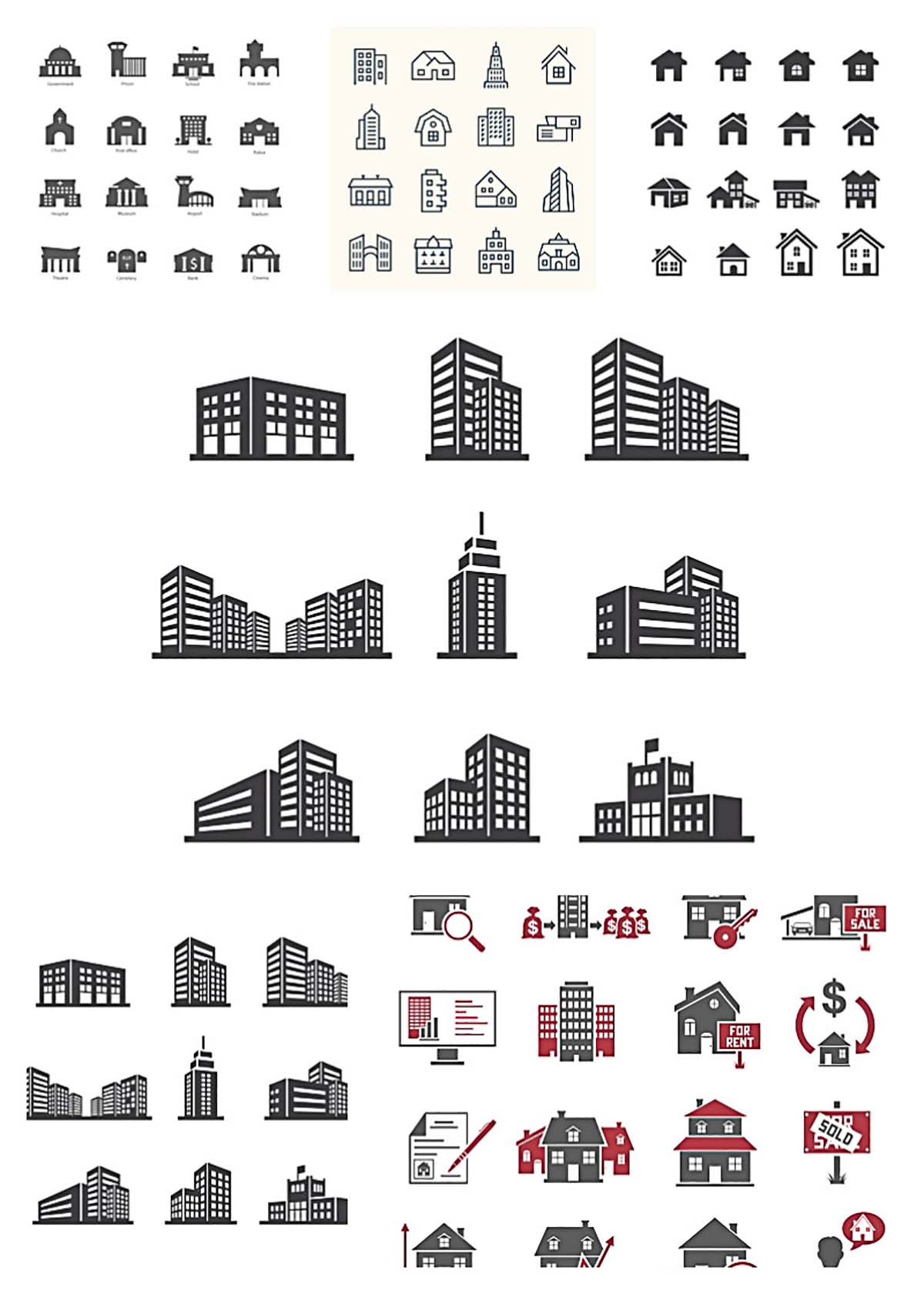 1200x1680 Real Estate Icon Set Vectors Free Download