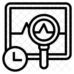 256x256 Real Time Analysis Icon Of Line Style