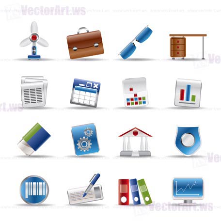 456x456 Realistic Business And Office Icons