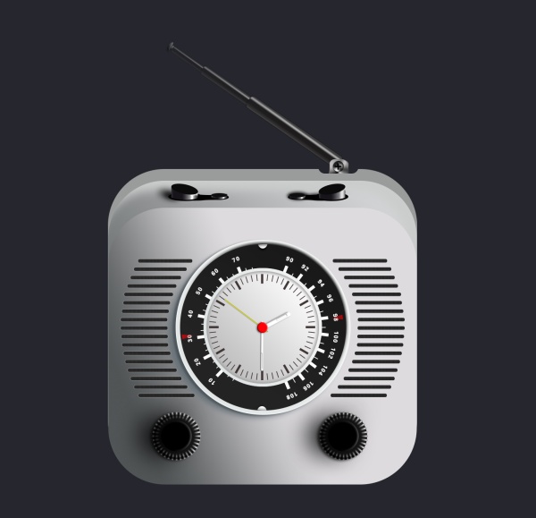 600x579 Realistic Radio Icon Material Free Download