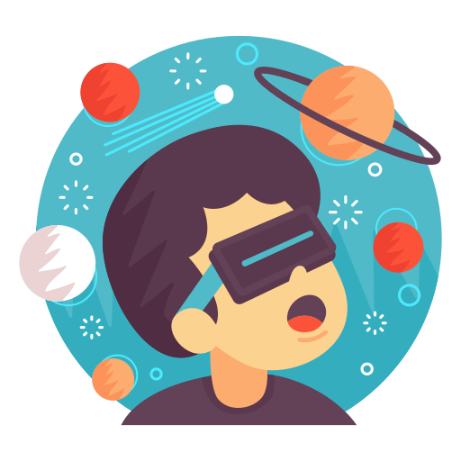 512x512 Glasses, Planets, Astronomy, Boy, Virtual, Augmented, Reality Icon