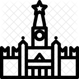256x256 Kremlin, City, House, Realtor, Real, Estate Icon Of Line Style
