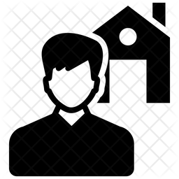 256x256 Real Estate Realtor Icon Of Glyph Style