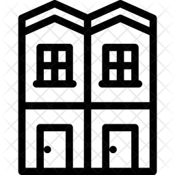 256x256 Apartment, City, House, Realtor, Real, Estate Icon Of Line Style