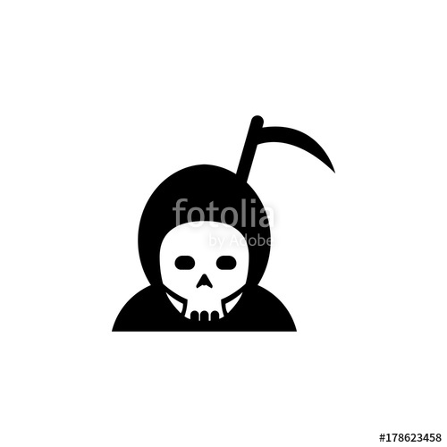 500x500 Hallowen Grim Reaper Icon Stock Image And Royalty Free Vector