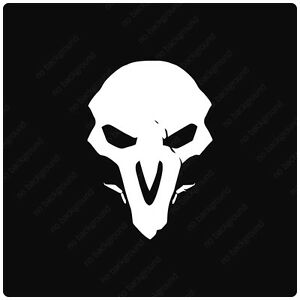 300x300 Reaper Skull Icon Symbol Decals Stickers, Overwatch Spray Xbox