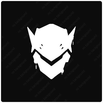 400x400 Genji Mask Icon Symbol Spray Decals Stickers, Overwatch Xbox