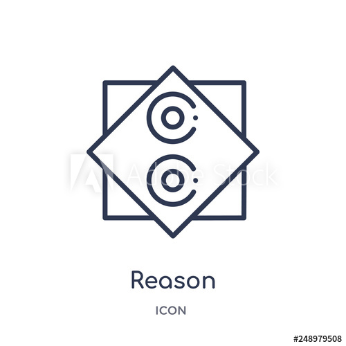 500x500 Reason Icon From Signs Outline Collection Thin Line Reason Icon