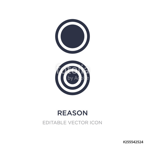 500x500 Reason Icon On White Background Simple Element Illustration