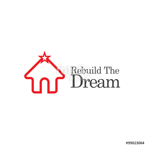 Rebuild Dream Home Logo Icon Stock Image And Royalty Free Vector 500x500 Rebuild Dream Home Logo Icon Stock Image And Royalty Free Vector