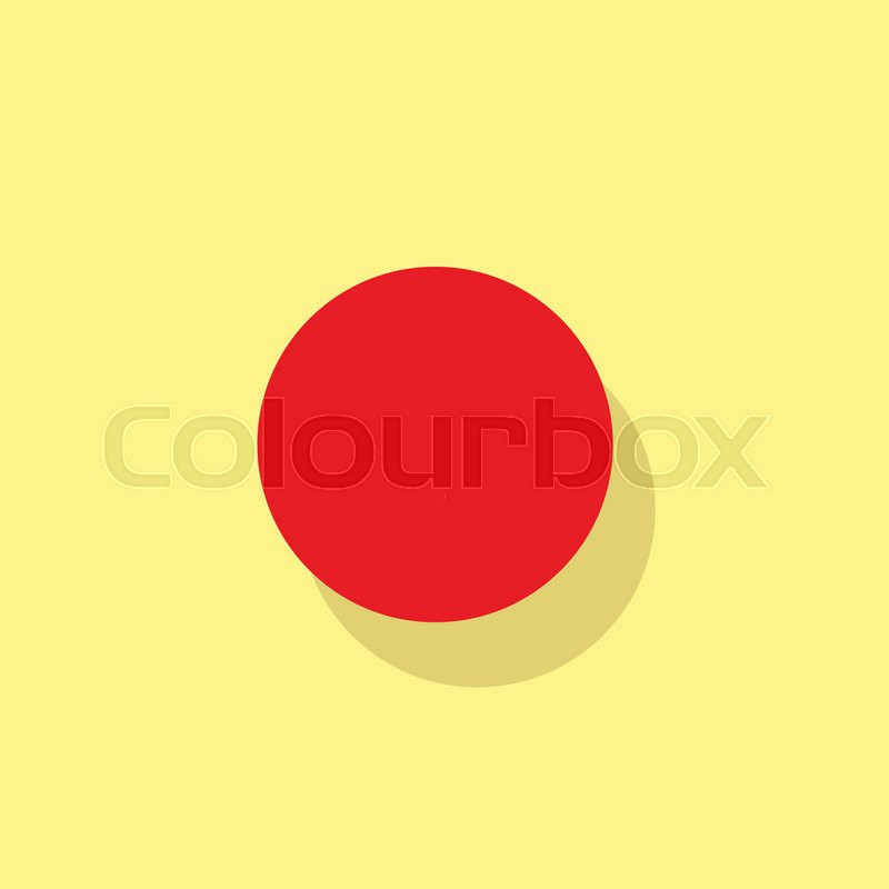 800x800 Rec Button Red Icon Flat Design Vector Stock Vector Colourbox