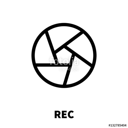 500x500 Rec Icon Or Logo In Modern Line Style Stock Image And Royalty