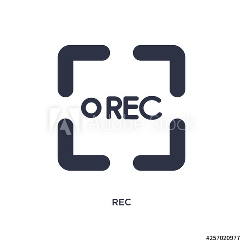500x500 Rec Icon On White Background Simple Element Illustration