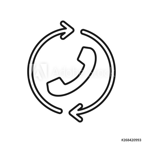 Call Back Service Line Icon Thin Line Illustration Handset 500x500 Call Back Service Line Icon Thin Line Illustration Handset