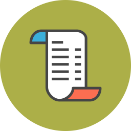 256x256 Receipt Icon Of Colored Outline Style