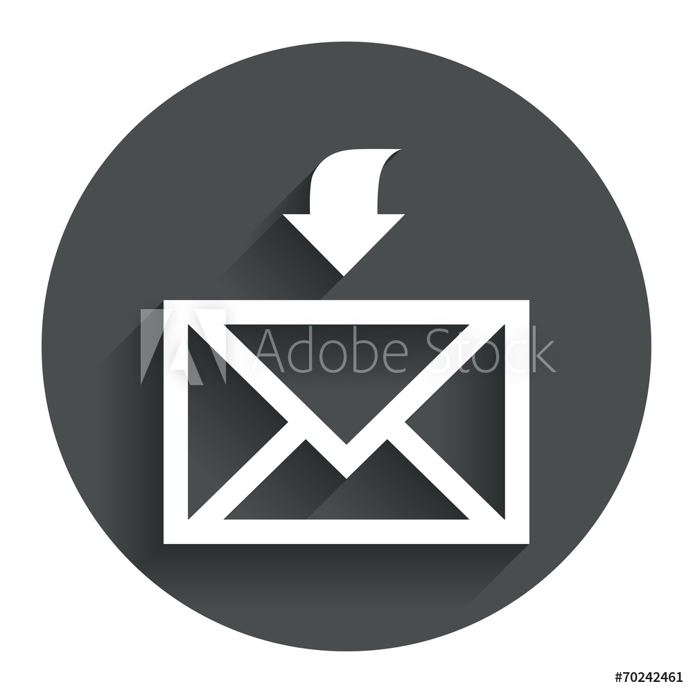 1000x1000 Photo Art Print Mail Receive Icon Envelope Symbol Get Message