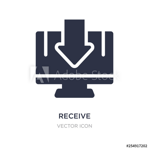 500x500 Receive Icon On White Background Simple Element Illustration