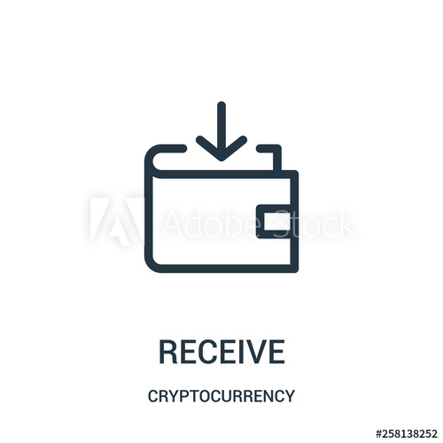 500x500 Receive Icon Vector From Cryptocurrency Collection Thin Line