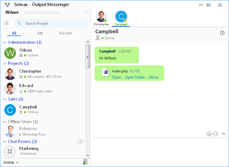 750x547 Transfer Features Of Office Chat Software