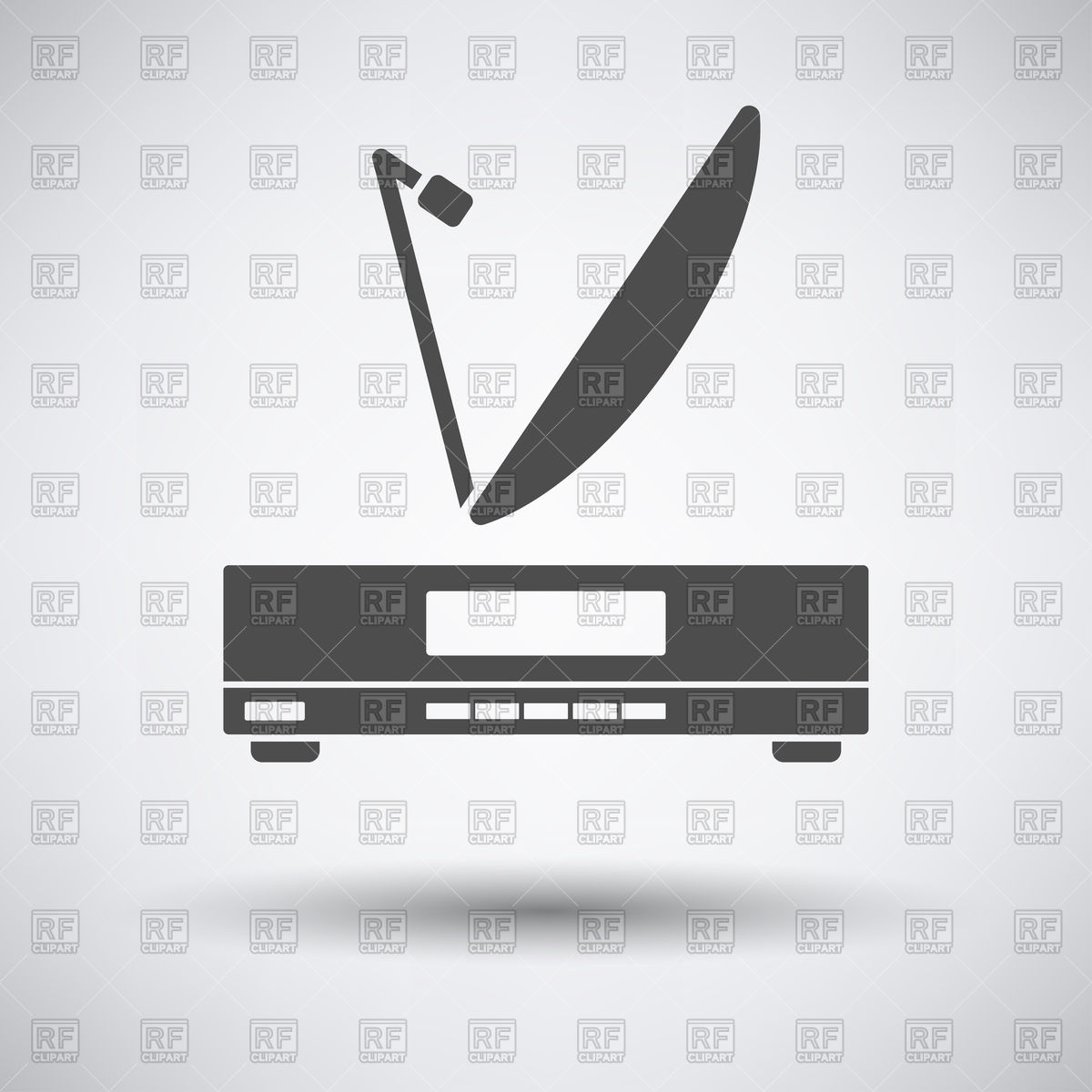 1200x1200 Satellite Dish And Receiver Icon Vector Image Of Technology