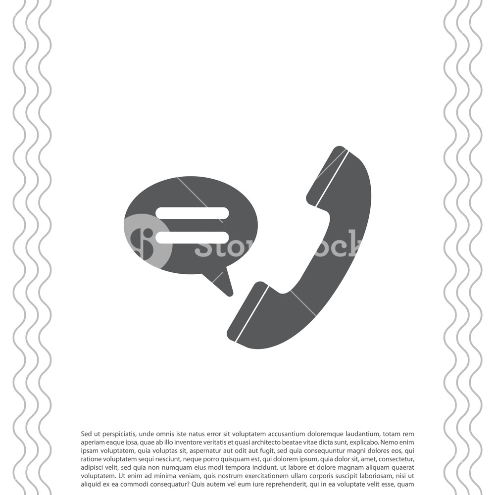 1000x1000 Telephone Receiver Vector Icon Royalty Free Stock Image