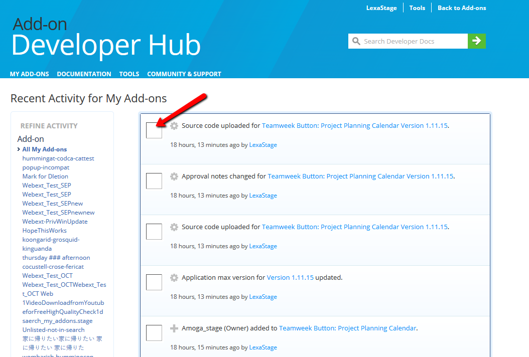 1054x712 Add On Icon Is Missing From The Recent Activity Feed Issue