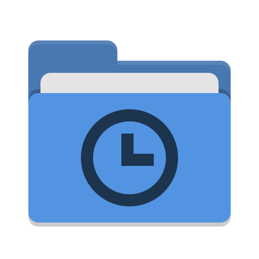 512x512 Folder Blue Recent Icon Papirus Places Iconset Papirus