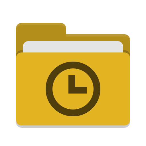 512x512 Folder Yellow Recent Icon Papirus Places Iconset Papirus